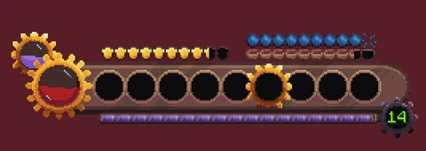 Steampunk Hotbar - minecraft-like pixel art - by spooox