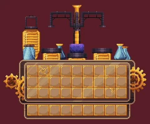 Steampunk Brewingstand - minecraft-like pixel art - by spooox